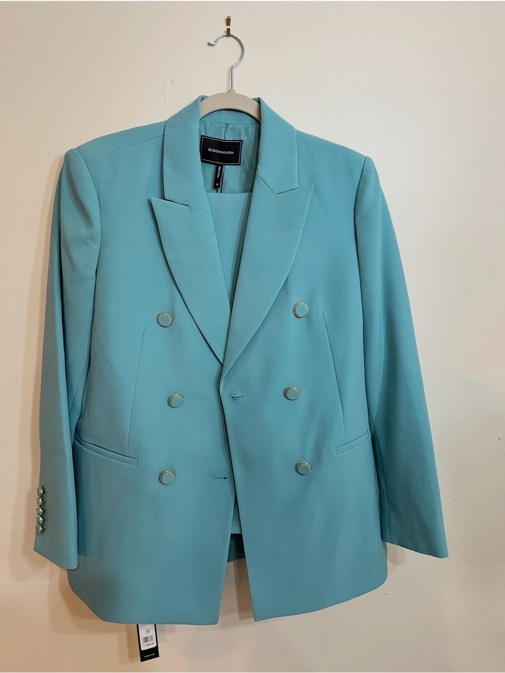 BCBGMaxAzria Aqua Double-Breasted Blazer